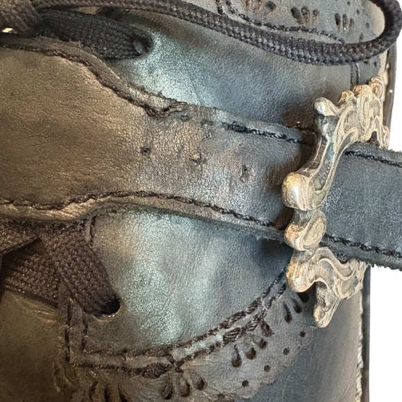 John Fluevog Discontinued 7TH Heaven Capellan Buckled Derby Shoe, Sz 6 - Picture 15 of 16